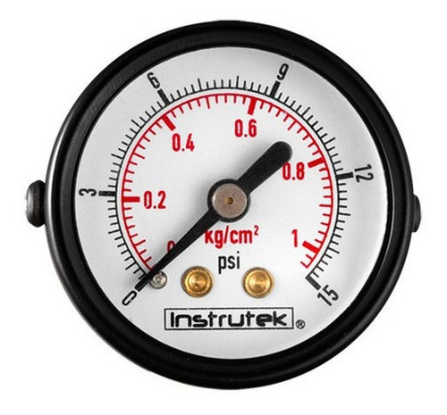 Manómetro 1.5", estándar, 1/8" NPT, posterior, 15 psi-kg/cm2