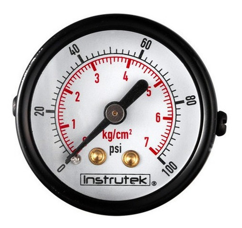 Manómetro 1.5", estándar, 1/8" NPT, posterior, 100 psi-kg/cm2