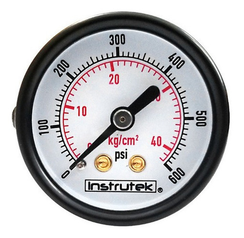 Manómetro 1.5", estándar, 1/8" NPT, posterior, 600 psi-kg/cm2