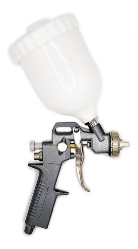 Pistola de gravedad, vaso plástico, 600 cc, entrada 1/4", boquilla 1.5 mm