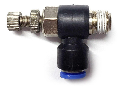 Regulador de flujo en codo, 1/8" NPT x 1/8"
