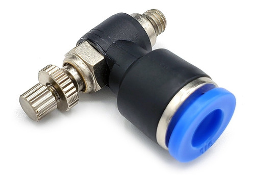 Regulador de flujo en codo, M5 x 1/4"