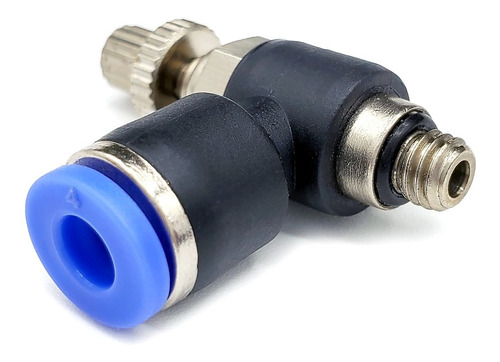 Regulador de flujo en codo, M5 x 4 mm