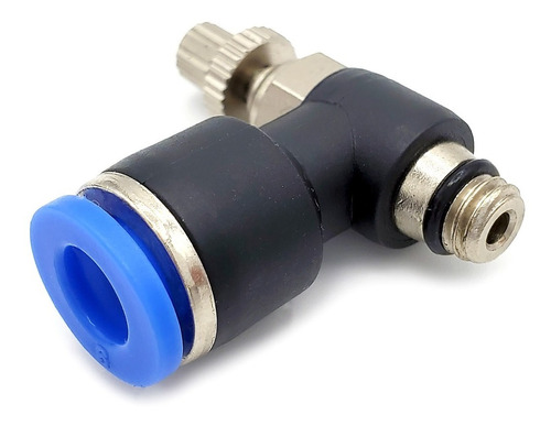 Regulador de flujo en codo, M6 x 6 mm