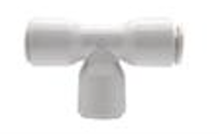 Conector unión en Tee, salidas a manguera de 1/2" (agua).