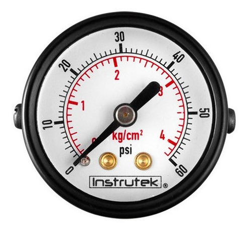 [4011060] Manómetro 1.5", estándar, 1/8" NPT, posterior, 60 psi-kg/cm2