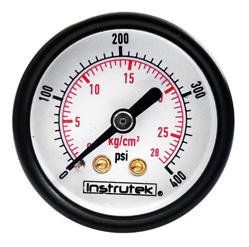 [40110400] Manómetro 1.5", estándar, 1/8" NPT, posterior, 400 psi-kg/cm2