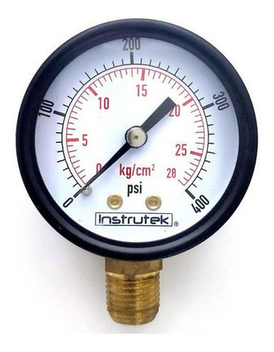 [51100400] Manómetro 2", estándar, 1/4" NPT, inferior, 400 psi-kg/cm2