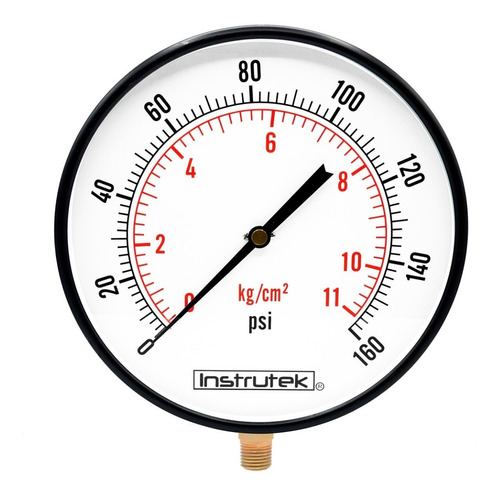 [250100160] Manómetro 10", estándar, 1/2" NPT, inferior, 160 psi-kg/cm2