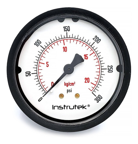 [63110ABS300] Manómetro 2.5", estándar ABS, 1/4" NPT, posterior, 300 psi-kg/cm2