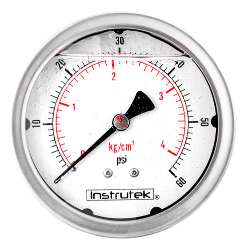 [10031060] Manómetro 4", lleno de líquido (O.E.M.), 1/4" NPT, posterior, 60 psi-kg/cm2