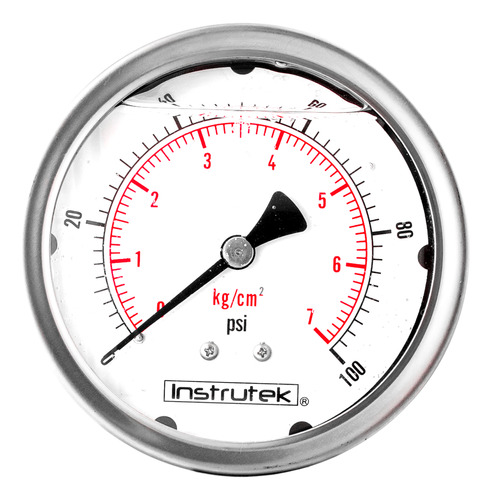[100310100] Manómetro 4", lleno de líquido (O.E.M.), 1/4" NPT, posterior, 100 psi-kg/cm2