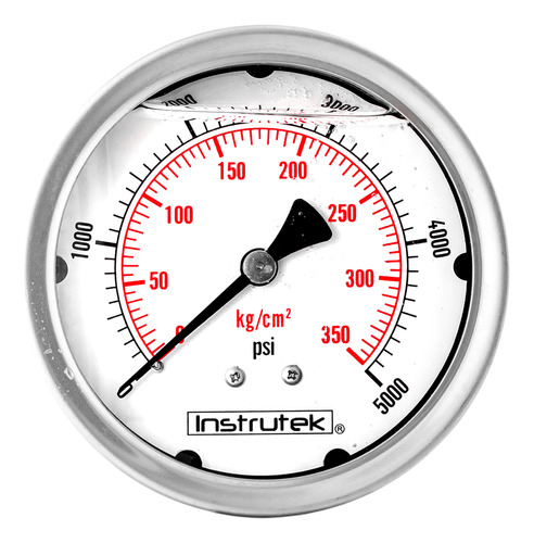 [1003105000] Manómetro 4", lleno de líquido (O.E.M.), 1/4" NPT, posterior, 5000 psi-kg/cm2