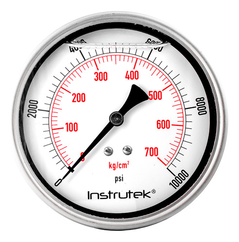 [10031010000] Manómetro 4", lleno de líquido (O.E.M.), 1/4" NPT, posterior, 10000 psi-kg/cm2