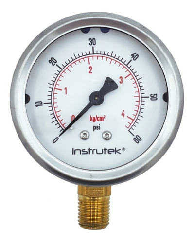 [6333060] Manómetro 2.5", lleno de líquido (O.E.M.), 1/4" NPT, inferior, 60 psi-kg/cm2