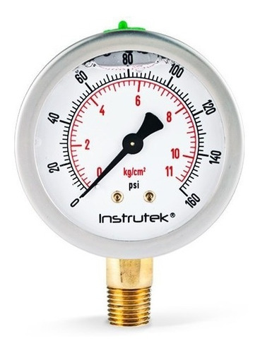 [JY63330160] Manómetro 2.5", lleno de líquido (O.E.M.), 1/4" NPT, inferior, 160 psi-kg/cm2