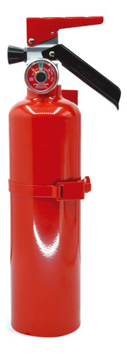 [EXT01] Extintor vacío con capacidad de 1 kg para PQS. Incluye manómetro certificado de 1.2 MPa y soporte.
