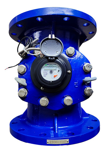 [WDN250] Medidor de agua tipo turbina, cuerpo de hierro fundido con registro hermético y transmisión magnética. Extremos en 10", bridas ANSI.