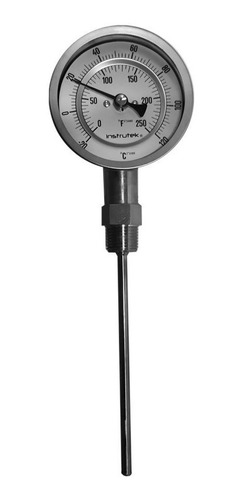 [3010006020120] Termómetro 3 pulgadas, inferior, 1/2" NPT, vástago 6", rango -20 a 120 C-F