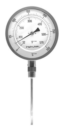 [501000600300] Termómetro 5 pulgadas, inferior, 1/2" NPT, vástago 6", rango 0 a 300 C-F
