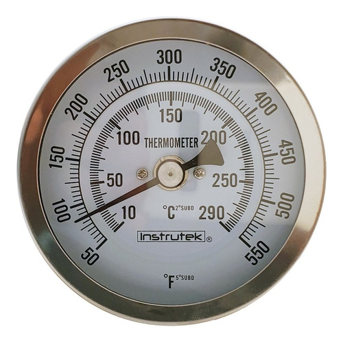 [3011009010290] Termómetro 3 pulgadas, posterior, 1/2" NPT, vástago 9", rango 10 a 290 C-F