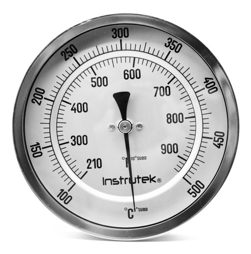 [60110040100500] Termómetro 6 pulgadas, posterior, 1/2" NPT, vástago 4", rango 100 a 500 C-F