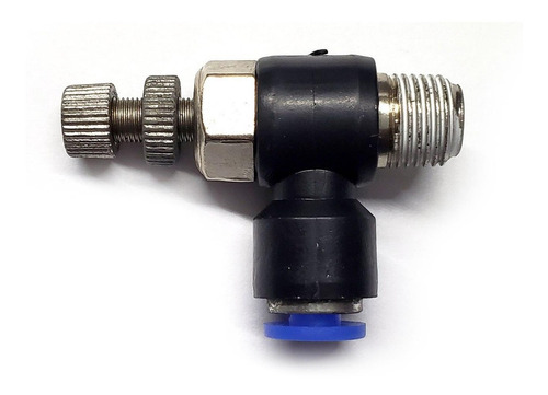 [NSE18N4MM] Regulador de flujo en codo, 1/8" NPT x 4 mm