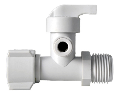 [SMF12N14] Válvula de mano, conexión roscada de 1/2” NPT y salida a manguera de 1/4" (agua).