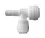 [SDJ3838] Conector en Tee, manguera de 3/8" a espiga lateral de 3/8" (agua)