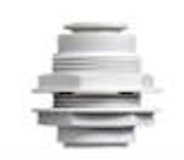 [SM38] Conector pasamuro, salidas a manguera de 3/8" (agua).