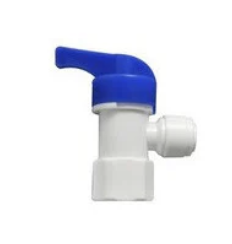 [VEF38N38] Válvula de mano en codo, rosca hembra 3/8" NPT, conexión a manguera de 3/8" (agua).