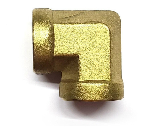 [CH9014N] Conector en codo hembra 90, fabricado en latón (dorado) de 1/4" NPT