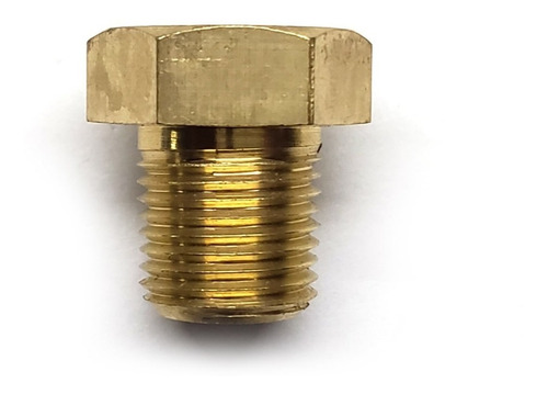 [TAM38N] Tapón macho cabeza hexagonal, fabricado en latón (dorado) de 3/8" NPT