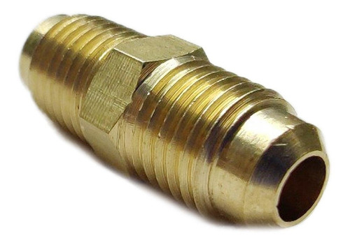 [UR14F] Unión Recta, fabricado en latón de 1/4" Flare