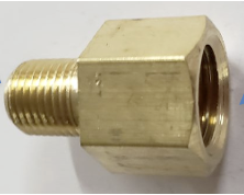 [ADAP14N18N] Adaptador, fabricado en latón (dorado) de 1/4" NPT a 1/8" NPT