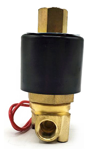 [SOL14NA110] Válvula solenoide normalmente abierta, cuerpo de latón, conexión a proceso de 1/4" NPT, 110 V.