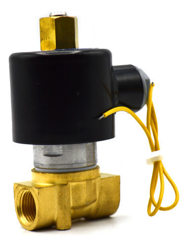 [SOL38NA110] Válvula solenoide normalmente abierta, cuerpo de latón, conexión a proceso de 3/8" NPT, 110 V.