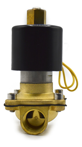 [SOL12NA110] Válvula solenoide normalmente abierta, cuerpo de latón, conexión a proceso de 1/2" NPT, 110 V.