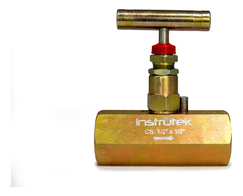 [400CS12FF12] Válvula de aguja, de acero al carbón, conexión hembra-hembra de 1/2" NPT