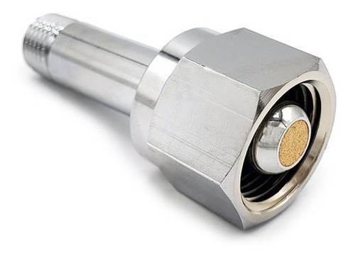 [NIPCGA540] Tuerca y niple de latón cromado con longitud de 3.5", conexión tipo CGA540.