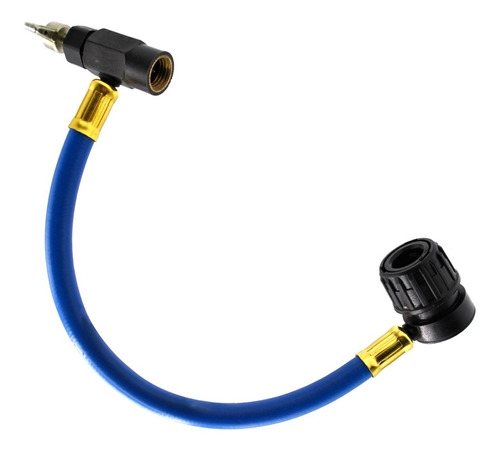 [INTKMANR134] Manguera azul y negro reutilizable para recarga de aire acondicionado. Para refrigerante R-134a.