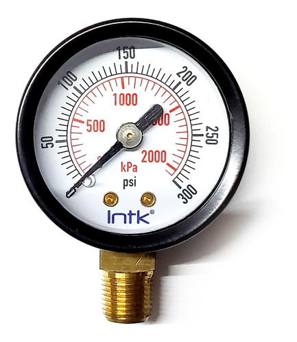 [INTK40100300] Manómetro Para Compresor Carátula 1.5 300 Psi/kpa (aire,gas)