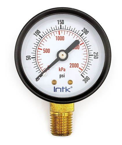 [INTK51100300] Manómetro Para Compresor Carátula 2, 300 Psi (aire, Gas)
