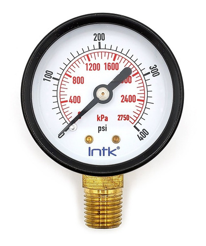 [INTK51100400] Manómetro Para Compresor Carátula 2, 400 Psi (aire, Gas)