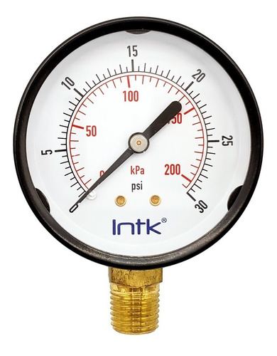 [INTK6310030] Manómetro Para Compresor Carátula 2.5 , 30 Psi (aire, Gas)